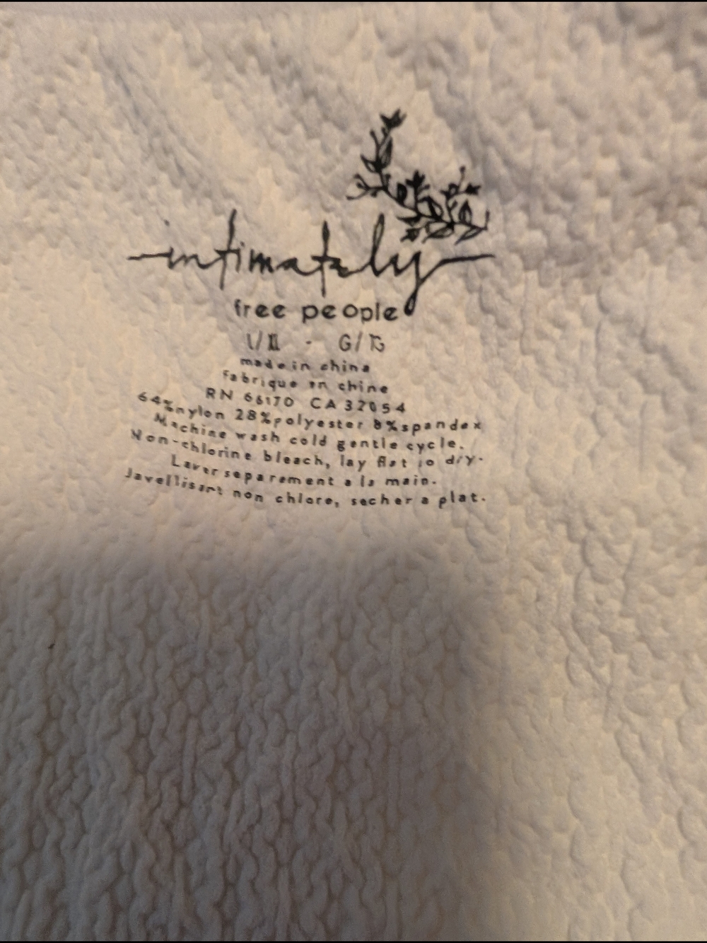 Free People Intimately Cream Plush Sherpa Pullover